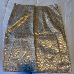 Gymboree Women’s Gold shimmer knee length skirt NEW NWT